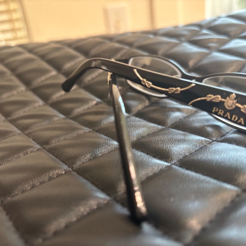 Vintage Authentic PRADA BiFocal Reading Glasses w/Plaque Silver ArtEmbellishment - Picture 12 of 14